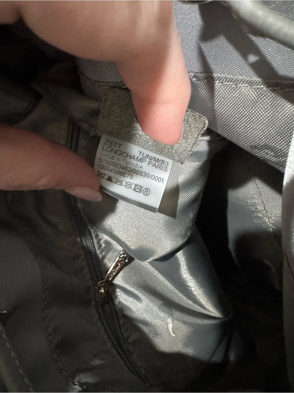 Longchamp Le Pilage Neo Grey Drawstring Bucket Bag